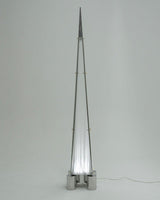 Modern Patterned Glass LED Torchiere Floor Lamp Elegant Gothic Style Standing Light