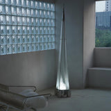 Modern Patterned Glass LED Torchiere Floor Lamp Elegant Gothic Style Standing Light