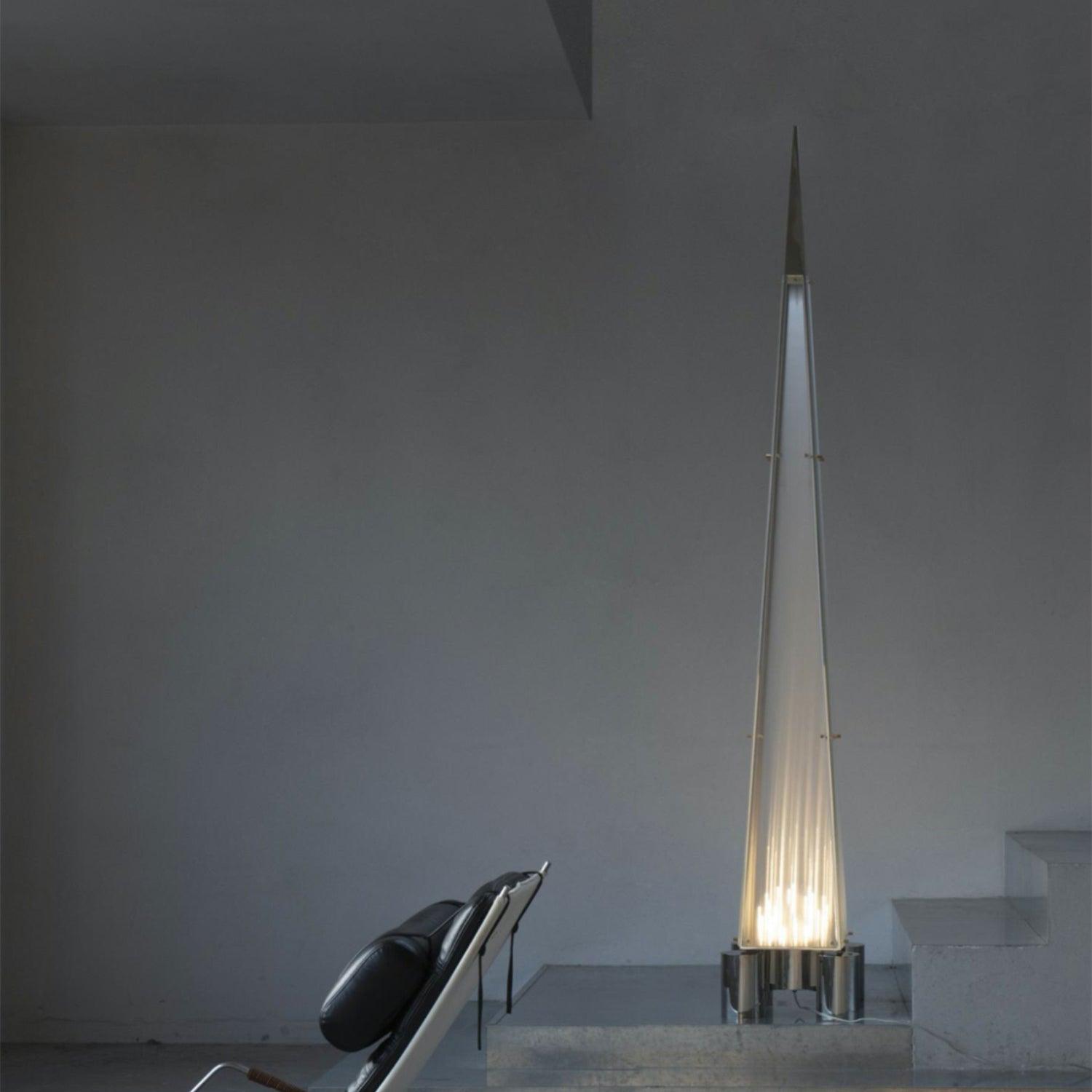 Modern Patterned Glass LED Torchiere Floor Lamp Elegant Gothic Style Standing Light