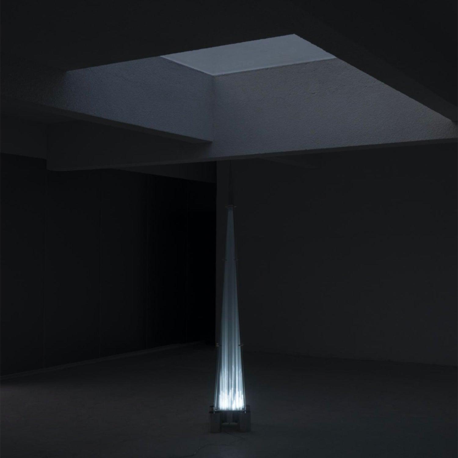 Modern Patterned Glass LED Torchiere Floor Lamp Elegant Gothic Style Standing Light