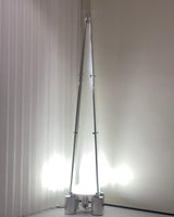 Modern Patterned Glass LED Torchiere Floor Lamp Elegant Gothic Style Standing Light