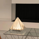 Modern Architectural Patterned Glass LED Table Lamp Chrome Finish Bedside Desk Light