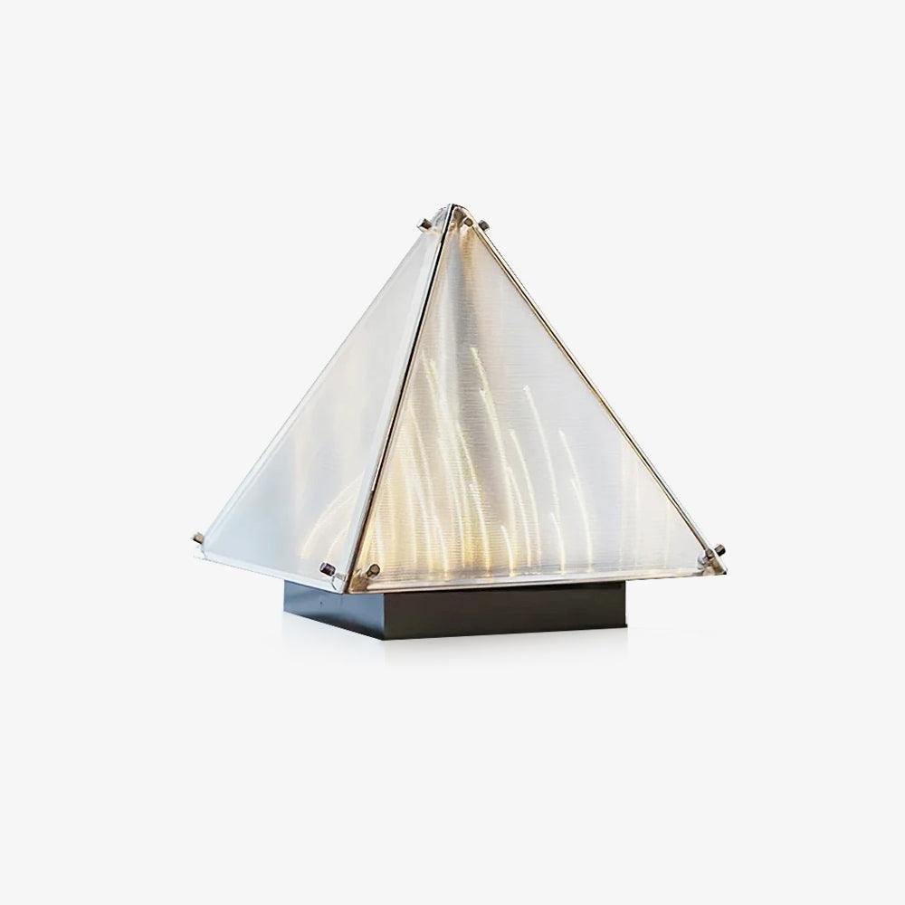 Modern Architectural Patterned Glass LED Table Lamp Chrome Finish Bedside Desk Light