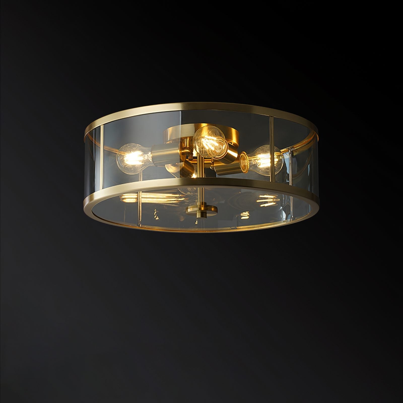 franklin-industrial-brass-and-glass-flush-mount-ceiling-light-for-entryways-and-dining-rooms