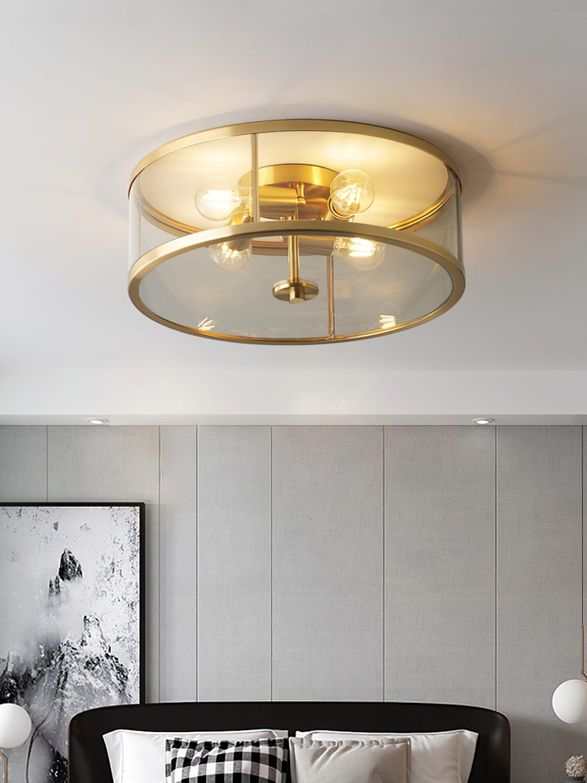 franklin-industrial-brass-and-glass-flush-mount-ceiling-light-for-entryways-and-dining-rooms