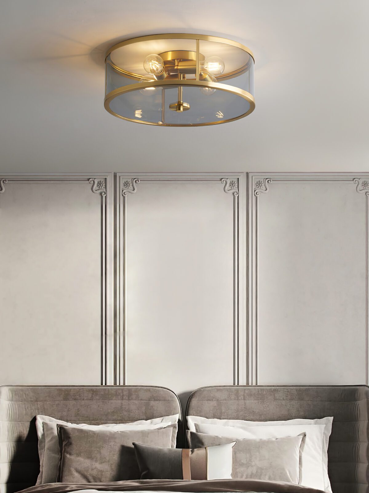 franklin-industrial-brass-and-glass-flush-mount-ceiling-light-for-entryways-and-dining-rooms