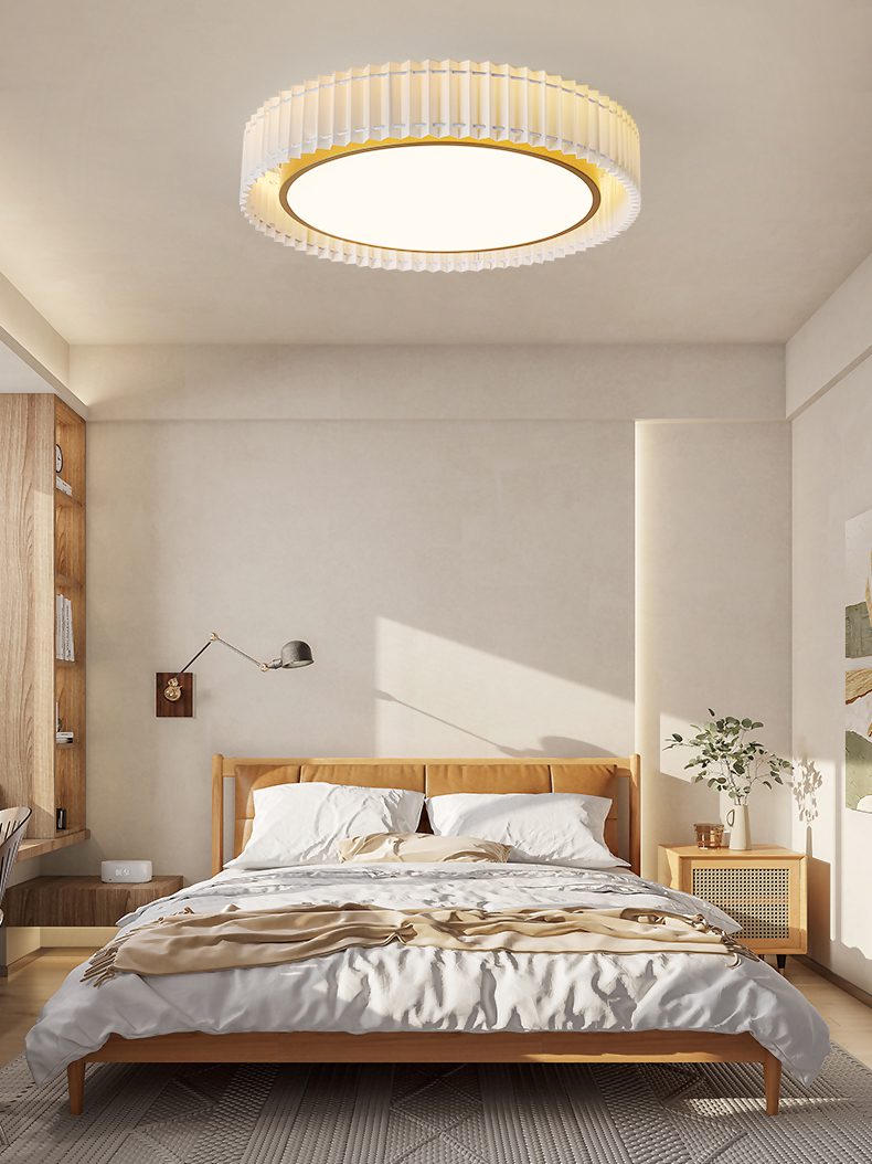 elegant-french-pastoral-pleated-fabric-flush-mount-led-ceiling-light-for-farmhouse-style-home-decor