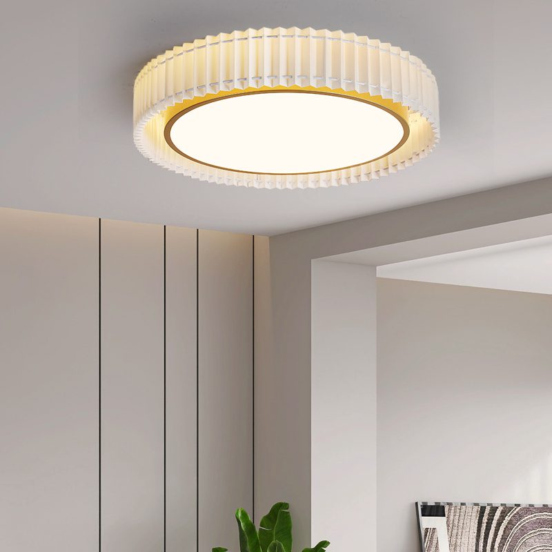 elegant-french-pastoral-pleated-fabric-flush-mount-led-ceiling-light-for-farmhouse-style-home-decor