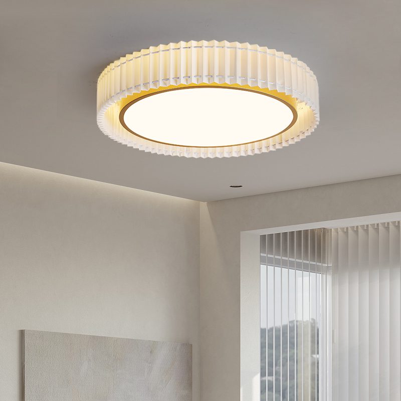 elegant-french-pastoral-pleated-fabric-flush-mount-led-ceiling-light-for-farmhouse-style-home-decor