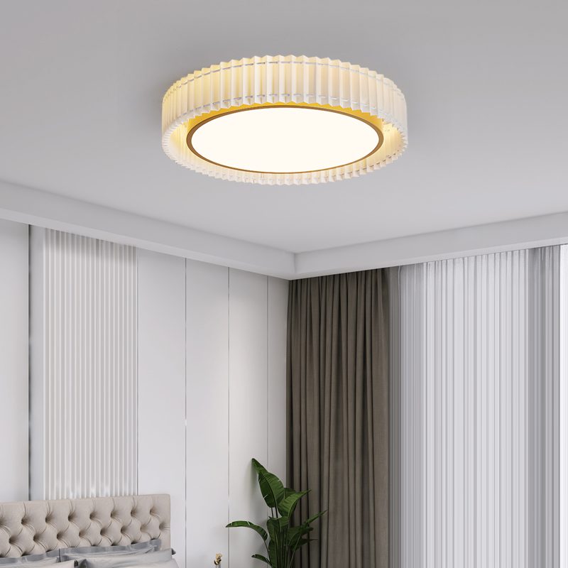 elegant-french-pastoral-pleated-fabric-flush-mount-led-ceiling-light-for-farmhouse-style-home-decor