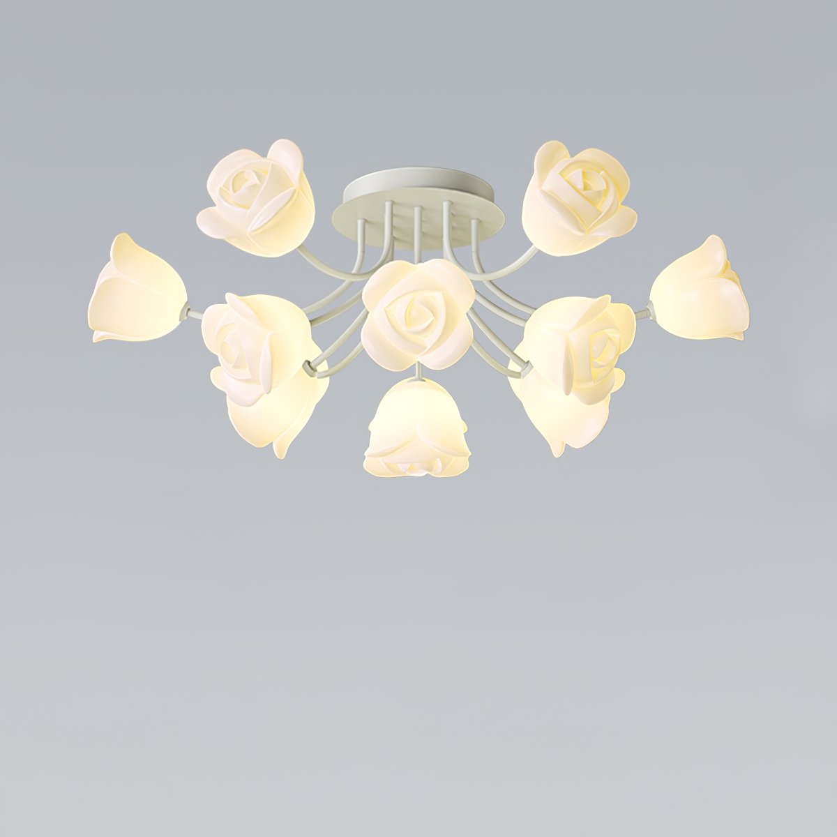 elegant-floral-rose-ceiling-light-fixture-for-romantic-bedroom-decor-white-and-green-finishes