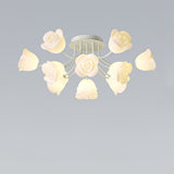 elegant-floral-rose-ceiling-light-fixture-for-romantic-bedroom-decor-white-and-green-finishes