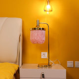 modern-nordic-tassel-fringe-table-lamp-with-pink-skirt-and-copper-metal-base