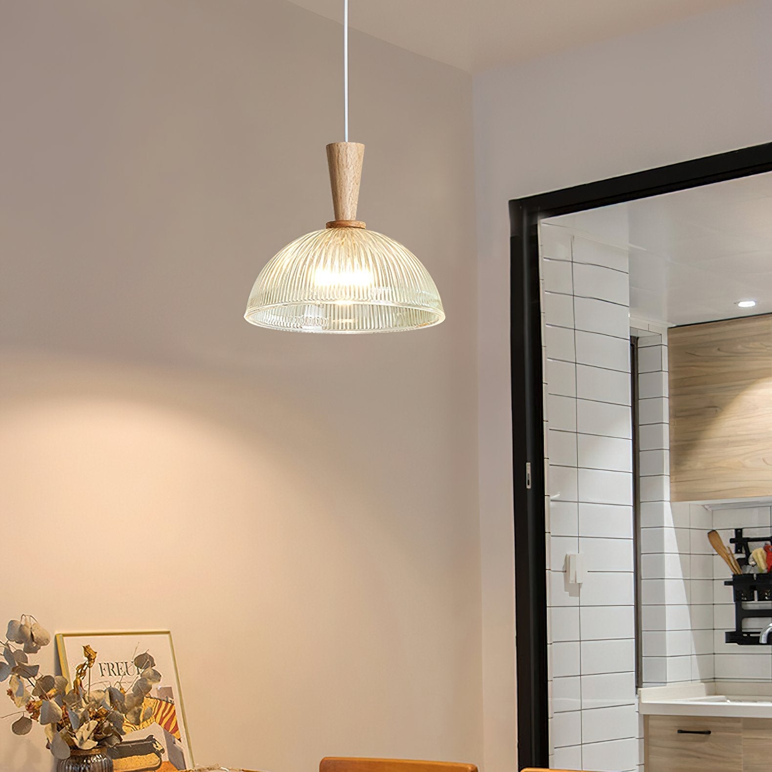 mid-century-modern-frosted-glass-bowl-pendant-light-with-wood-accents-for-kitchen-island-and-dining-room