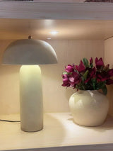 Modern Ceramic Mushroom Table Lamp Fungi Glow Bedside Light for Bedroom and Living Room