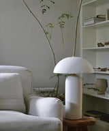 Modern Ceramic Mushroom Table Lamp Fungi Glow Bedside Light for Bedroom and Living Room