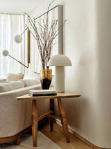 Modern Ceramic Mushroom Table Lamp Fungi Glow Bedside Light for Bedroom and Living Room