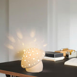 Modern Fungo White Ceramic Mushroom Table Lamp for Bedroom and Elegant Office Lighting Decor