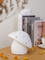Modern Fungo White Ceramic Mushroom Table Lamp for Bedroom and Elegant Office Lighting Decor