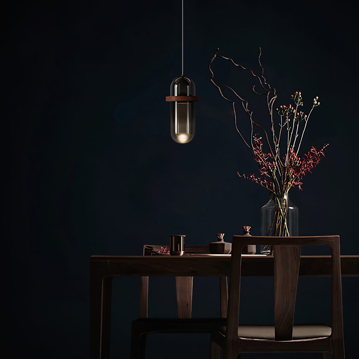 modern-abstract-led-pendant-light-with-glass-and-leather-details-for-living-room
