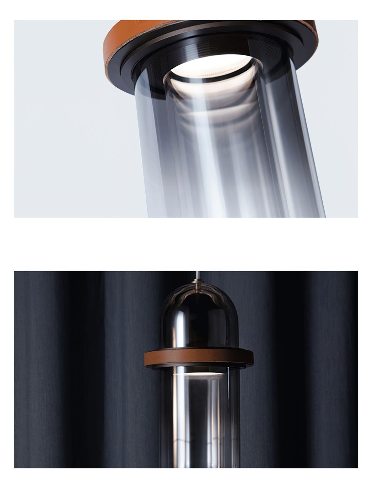 modern-abstract-led-pendant-light-with-glass-and-leather-details-for-living-room