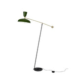 G1 Modern Brass Reading Floor Lamp with Dual Light Source and Adjustable Shade