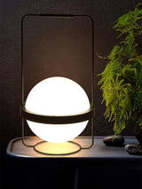 Modern Minimalist LED Table Lamp with Spherical Acrylic Diffuser for Bedside and Office