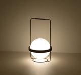 Modern Minimalist LED Table Lamp with Spherical Acrylic Diffuser for Bedside and Office