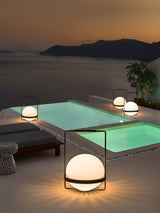 Modern Minimalist LED Table Lamp with Spherical Acrylic Diffuser for Bedside and Office