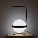 Modern Minimalist LED Table Lamp with Spherical Acrylic Diffuser for Bedside and Office