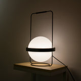 Modern Minimalist LED Table Lamp with Spherical Acrylic Diffuser for Bedside and Office
