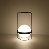 Modern Minimalist LED Table Lamp with Spherical Acrylic Diffuser for Bedside and Office