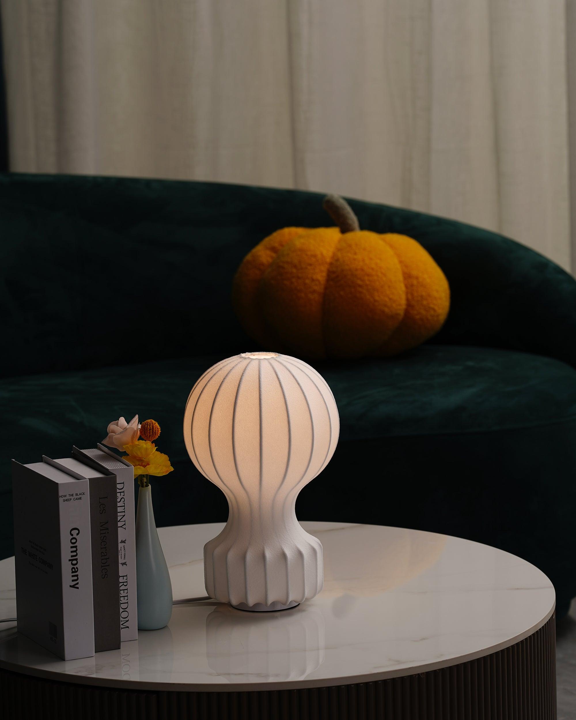 Modern Resin Cocoon Table Lamp Hot Air Balloon Style Soft Diffused Glow Bedside Lighting