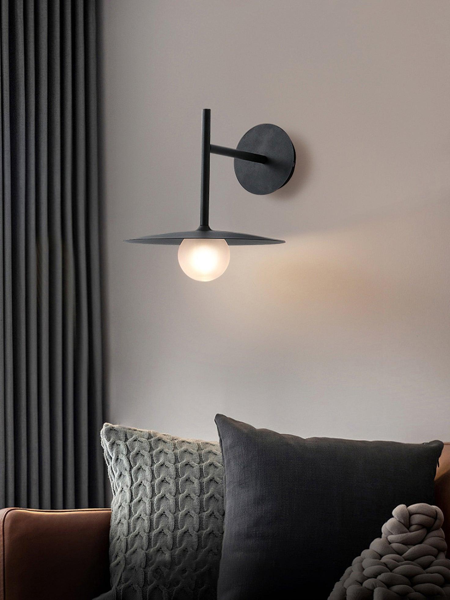 gea-iron-wall-sconce-with-opaque-glass-globe-for-modern-hallways-and-bedrooms