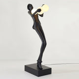 Modern Gentleman Sculpture Standing Floor Lamp with Glowing Glass Globes
