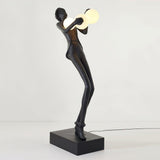 Modern Gentleman Sculpture Standing Floor Lamp with Glowing Glass Globes