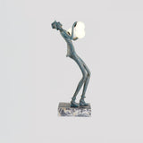 Modern Gentleman Sculpture Standing Floor Lamp with Glowing Glass Globes