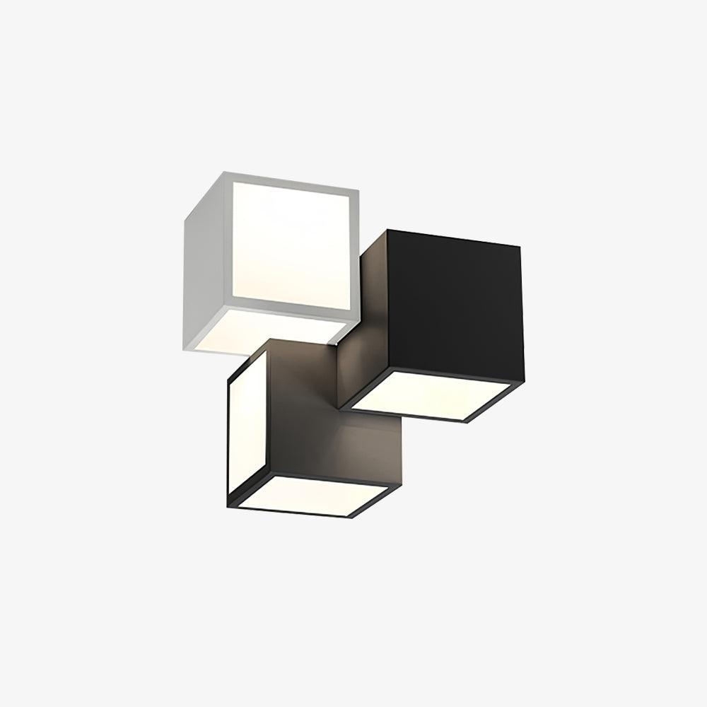 Contemporary Geometric LED Flush Mount Ceiling Lamp for Modern Living Room and Bedroom