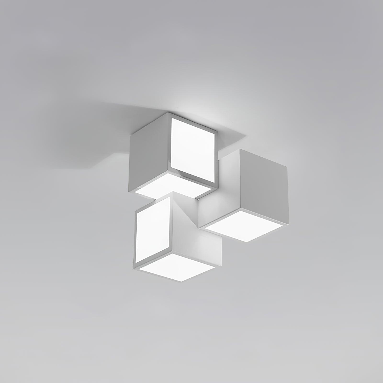 Contemporary Geometric LED Flush Mount Ceiling Lamp for Modern Living Room and Bedroom