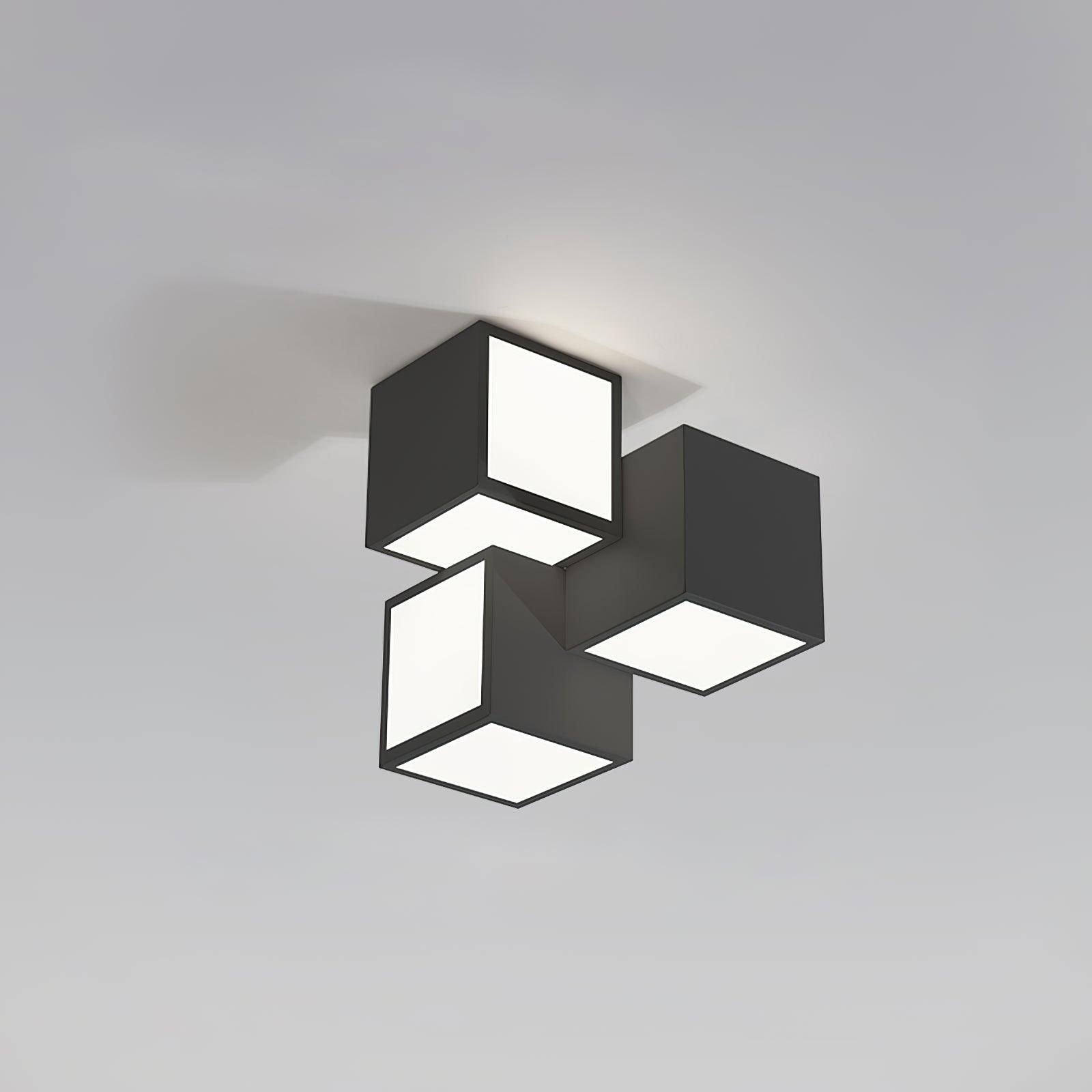 Contemporary Geometric LED Flush Mount Ceiling Lamp for Modern Living Room and Bedroom