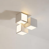 Contemporary Geometric LED Flush Mount Ceiling Lamp for Modern Living Room and Bedroom