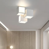 Contemporary Geometric LED Flush Mount Ceiling Lamp for Modern Living Room and Bedroom