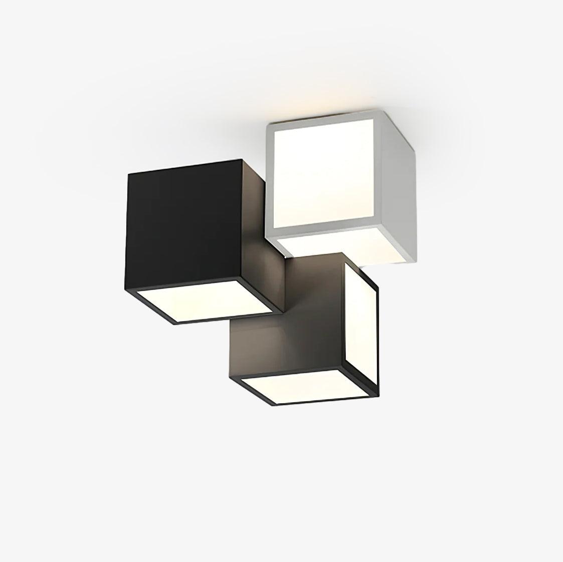 Contemporary Geometric LED Flush Mount Ceiling Lamp for Modern Living Room and Bedroom