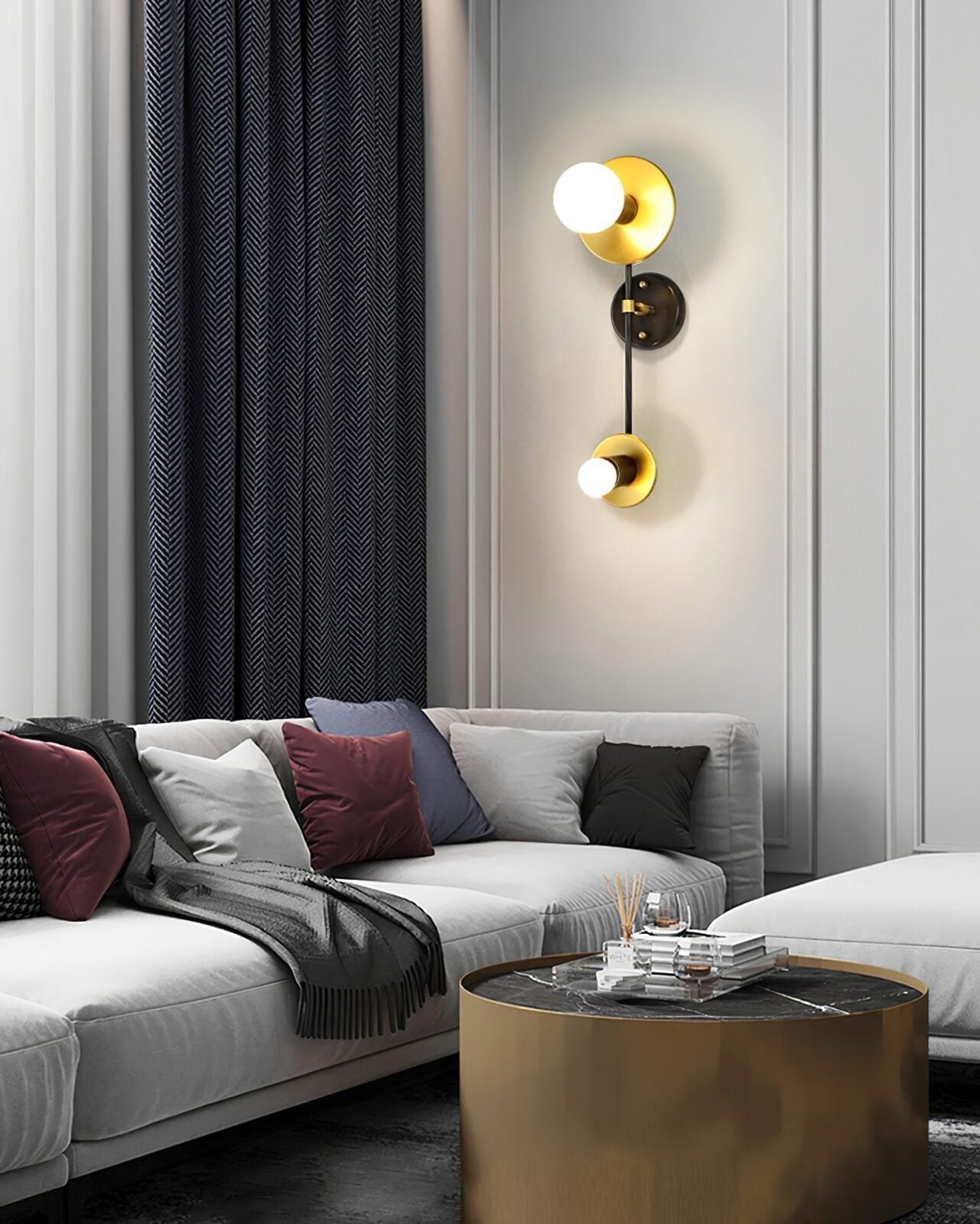 modern-geometric-composition-wall-sconce-with-gold-and-black-finish-white-glass-shade