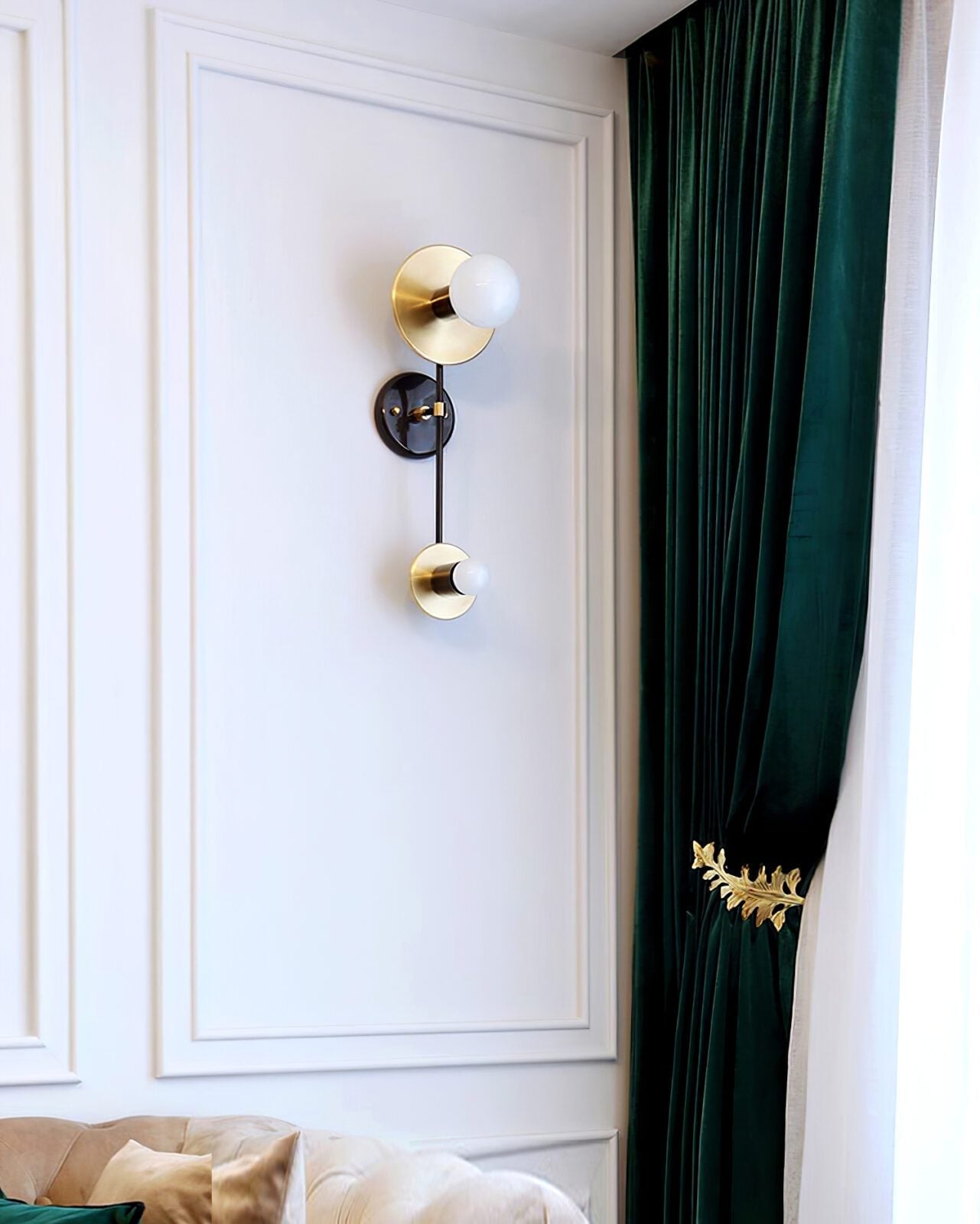 modern-geometric-composition-wall-sconce-with-gold-and-black-finish-white-glass-shade