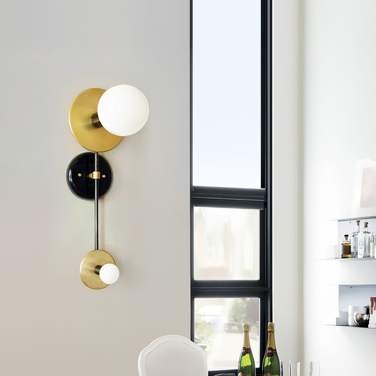modern-geometric-composition-wall-sconce-with-gold-and-black-finish-white-glass-shade