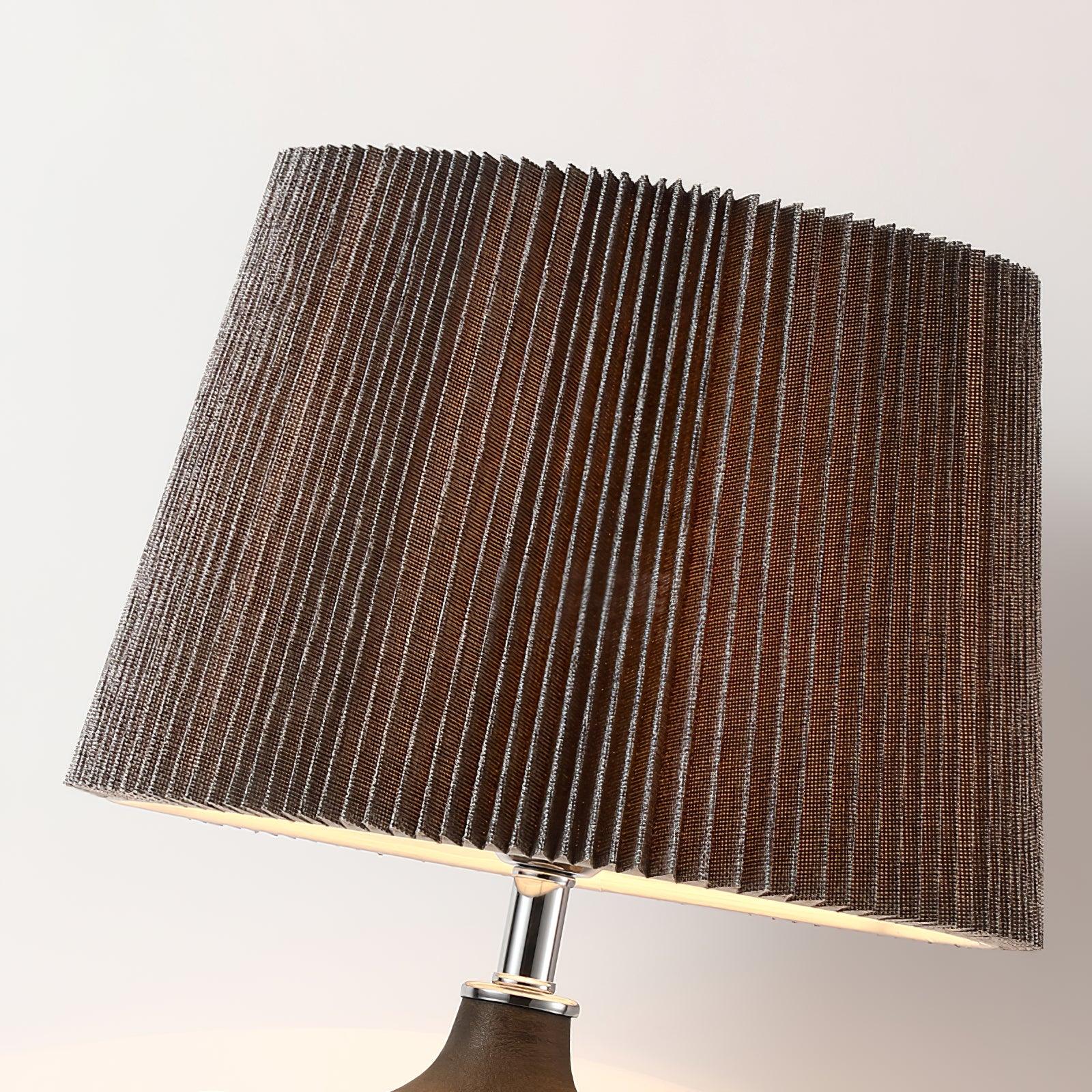 Modern Ceramic Ghassan Table Lamp with Grey Fabric Shade for Bedroom and Living Room