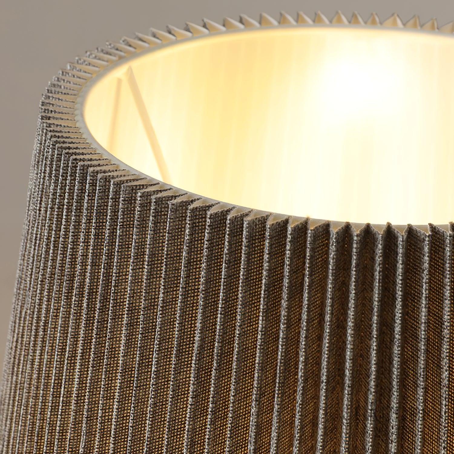 Modern Ceramic Ghassan Table Lamp with Grey Fabric Shade for Bedroom and Living Room