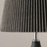 Modern Ceramic Ghassan Table Lamp with Grey Fabric Shade for Bedroom and Living Room