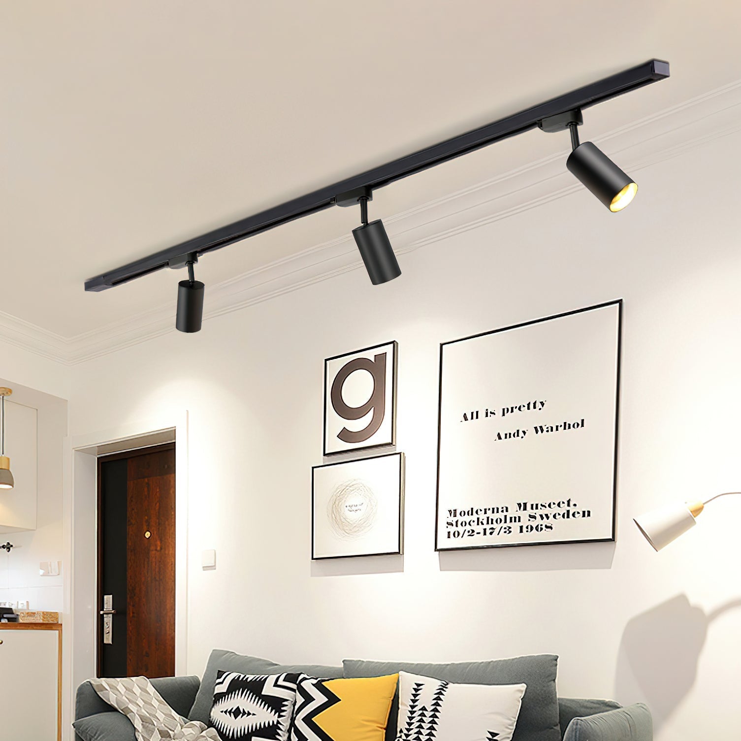 Modern Adjustable LED Linear Rail Track Light for Kitchen and Workspace Lighting